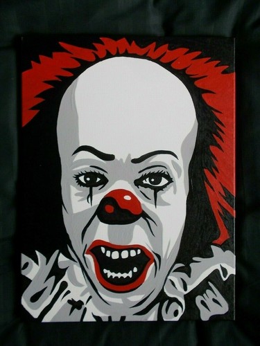 Leinen kunst malerei clown - kunst, es