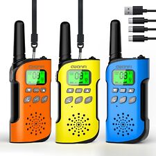3 Pack Walkie Talkies für Kinder, 3KMs Long Range 2 Way Radio für Jungen und Mäd
