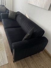 Funktionsgarnitur Sofa in Schwarz/ Gold