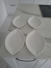 4x TELLER GOURMETELLER VILLEROY UND BOCH PALM WEIß 28 x 17,5 cm