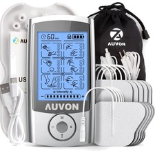 TENS Gerät, Schmerztherapie, wiederaufladbar, 24 Programme, 2 Kanäle, Elektroden