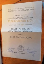 EHRENDIPLOM "30 JAHRE DER