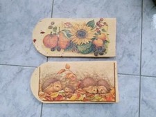 2 Biberschwanzziegel, Dachziegel Herbstdekoration, mit Serviettentechnik 