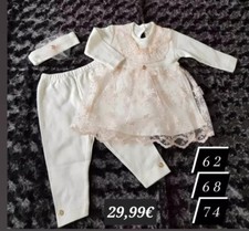 baby Festliches Kleid 62, 68, 74  mit Haarband 3teilig Mädchen Girl