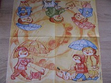 4 lose Servietten  Kinder mit Hunden im Regen Vielseidig Verlag