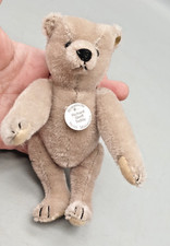 Richard Steiff Teddy historische Miniaturen grau Buckel lange Arme breite Hüften