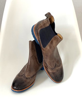 MELVIN&HAMILTON Damen Stiefelette Chelsea Boots Budapester braun blau Gr. 42