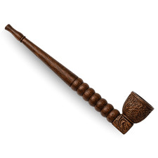 Aktivkohlefilter-Pfeife 17 cm aus Ebenholz Handgeschnitzt Tabak Pfeifchen Smokin