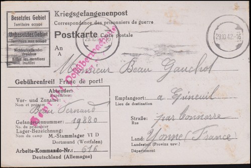 Kriegsgefangenenpost stalag - kriegsgefangenenpost, vi