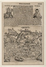EICHSTÄTT : Orig.-Holzschnitt aus der Weltchronik von Hartmann Schedel, 1493