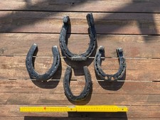 4 alte Hufeisen Konvolut Deko