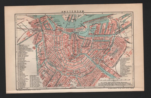 Landkarte city map 1899