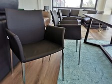 Zanotta Stuhl Modell Lia in Leder Schwarz