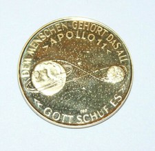 Apollo 11 Die 1. Mondlandung 1969 Goldmünze Gold 7 gr. Armstrong Collins Aldrin