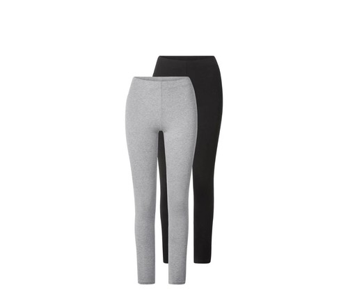 Damen leggings 2er set schwarz - set,