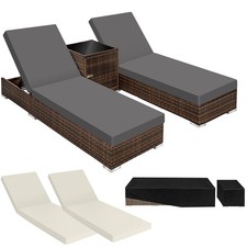 Sonnenliegen rattan mit - sonnenliegen,