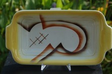 Obstschale, geometrisches Spritzdekor, Art deko, Bauhaus