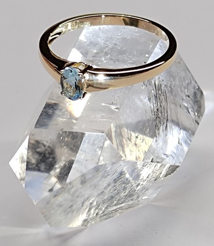 Aquamarin ring 21 - gr., 66)