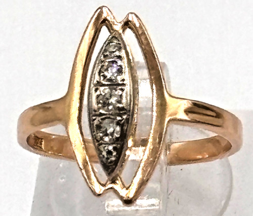 Vintage schiffchen ring - vintage,