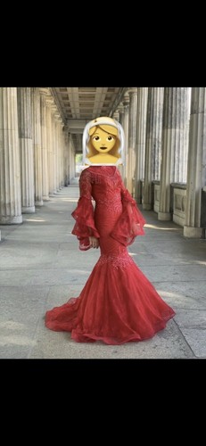 Rotes abendkleid hennakleid - rotes,