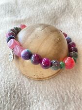 Bracelet. Made with natural gemstones and beads. Size: ∅18cm