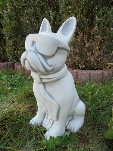 Steinfigur bulldogge mit - steinfigur,