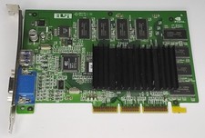 AGP 4x Grafikkarte Elsa, GeForce2 MX400, 64 MB SDRAM, VGA TV, gebraucht