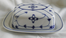 Winterling Indisch Blau Porzellan Butterdose - 19,5 x 13,5 x 5,5 cm, Vintage
