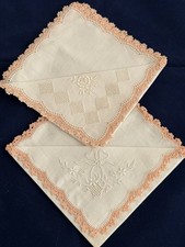 2x Taschentuch Stickerei