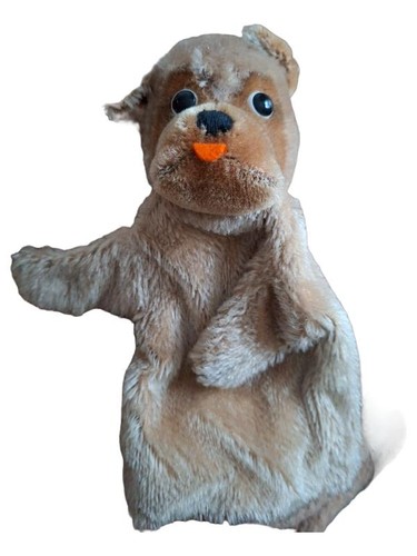Steiff handpuppe hund braun - handpuppe,