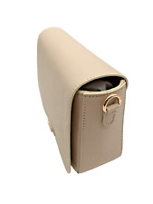 Exté Leder Umhängetasche Schulter Tasche Italy Mittelgroß Beige-Nude Damen NEU