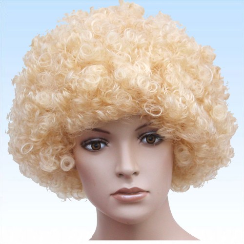Blonde mega afro perücke - mega,