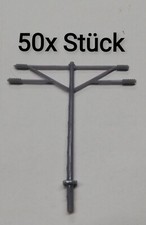 Spur N 1:160 - 50 Stück Oberleitung Doppelmast Attrappe aus Resin