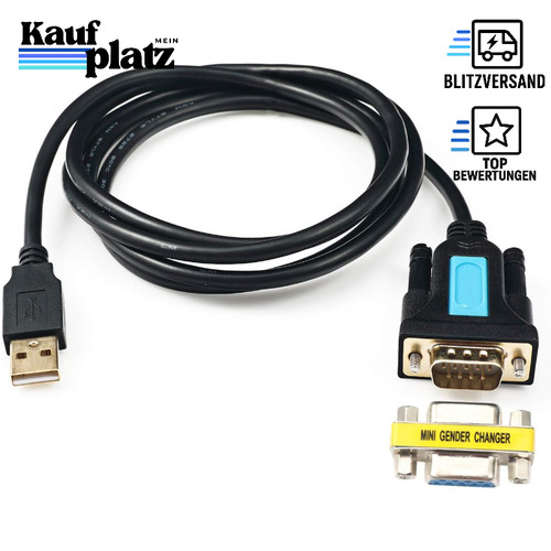 Usb rs232 adapter 2m - zu,