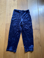 Turn-Anzug-Hose Kunstturnen Gr. 32 / 146  Samt blau Gymnastik