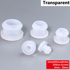 Transparent Silikongummi Snap-on Kabeltüllen Durchgangstüllen Lochstopfen 4-50mm