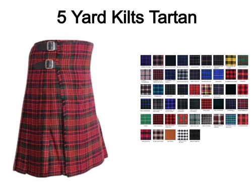 Scottish tartan kilt for - scottish, men