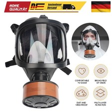 Vollmaske Atemschutzmaske Profi Gasmaske Lackiermaske Atemschutz Gesichtsmaske