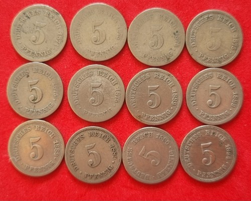 Konvolut 12x pfennig - 12x,