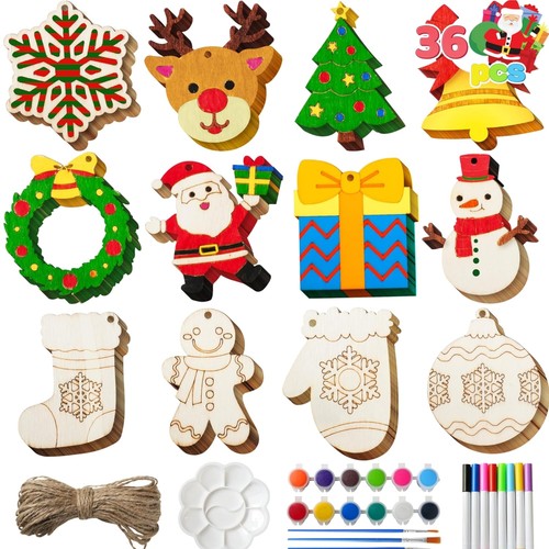 Weihnachts holzornamente set - weihnachts-holzornamente,