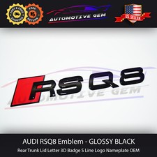 Audi RSQ8 Emblem GLOSS BLACK