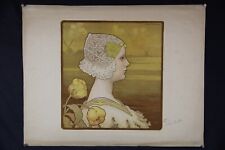 Königin Wilhelmina Niederlande Jugendstil Paul Berthon signiert 88/100  Grafik