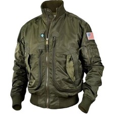 Mens Flight Air Force Pilot Flying Army Military Outwear Bomber MA-1 Jacket Coat