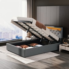 RGB-LED Polsterbett Doppelbett