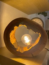 HOLZLAMPE AUS BAUMSCHEIBE 