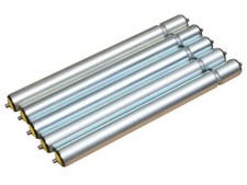 5x Interroll Sicken Tragrollen für Rollenbahn Ø 50 mm RL 540 mm Transportrolle