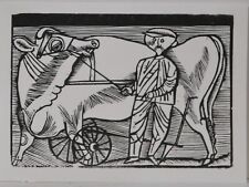 Gerhard Marcks /Holzschnitt von 1923 / Ochsenknecht  / WVZ. H 111/Bauhaus