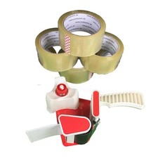 Handabroller + 4 Klebeband  Paketbandabroller Packbandabroller Abroller Packband