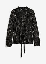 Crepe Bluse Gr. 40/42 Schwarz