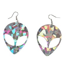 Schimmernde Alien Ohrstecker Kostüm Accessoire Ohrschmuck From Outta Space